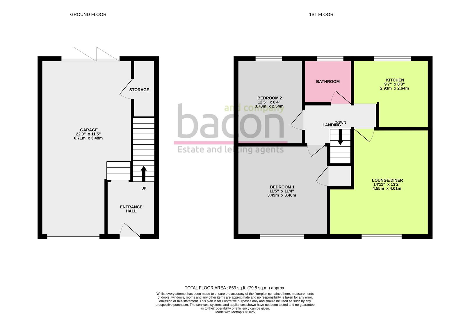 Floor Plan | Flat - Garden | Roedean Road, Worthing, BN13 | Sold - Subject to Contract